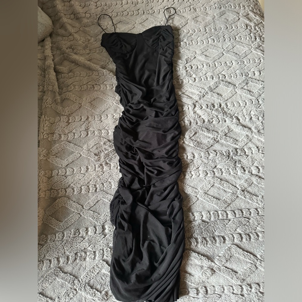 🌟 Tresser bodycon black dress prom party night out long